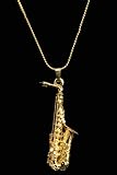 Alto Sax Necklace - Gold