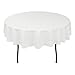 LinenTablecloth 70-Inch Round Polyester Tablecloth White