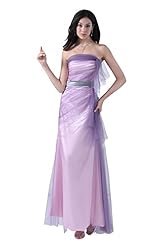 Strapless Sleeveless Charmeuse/Silk Mesh Evening Dress 