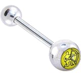 Zodiac Sign SAGITTARIUS SIGN Logo Barbell Tongue Ring 317DYSBTX8L. SL160 Zodiac Sign SAGITTARIUS SIGN Logo Barbell Tongue Ring