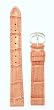 Ladies' Alligator Grain Leather Watchband Coral Pink 14mm Watch Band Ladies' Alligator Grain Leather Watchband Coral Pink 14mm Watch Band
