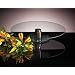 GLASS TURN TABLE - GLASS TURN TABLE WITH METAL STAND - glass platter