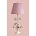 Elizabeth Table Lamp with Claudia Barrel Shade in Gold Flaked Cream