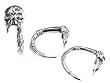 316L Surgical Stainless Steel Skull Tribal Plug, 2g - Sold as a Pair