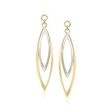 Ross-Simons 14kt Two-Tone Gold Earring Jackets