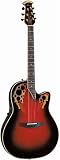 Ovation Elite 1778 LX Acoustic-Electric Guitar w/ Case - Black Cherry Burst