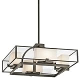Kichler Lighting 42826OZ 4 Light Isola Convertible Chandelier, Olde Bronze