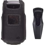 New Black Leather Case + Swivel Belt Clip for LG VX5500