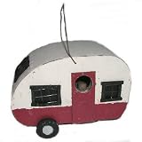 Red RV Hanging Camper BIRD HOUSE camping Trailer NEW by Barnstorm