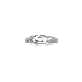 Sterling Silver Diamond Cut Sculpted Band Toe Ring