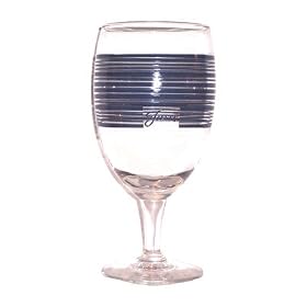 Fiesta Cobalt Stripe 16-ounce Glass Goblet by Fiestaware