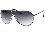 Giorgio Armani Designer Fashion Sunglasses AUTHENTIC Mens Aviator Shiny Black Palladium Shaded Gray GA 570/S JINJJ