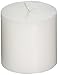 Zest Candle Pillar Candle, 3 by 3-Inch, White