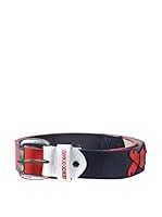 GIORGIO DI MARE Cinturón Piel (Rojo / Azul Marino / Blanco)