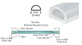 CRL Translucent Silicone Bulb Seal - 98 in long