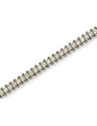 14K White Gold Diamond S Bracelet