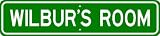 WILBUR ROOM SIGN - Personalized Gift Boy or Girl, Aluminum