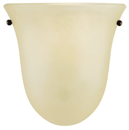 Best Price Murray Feiss WB1270CB One-Light Vista Collection Half - Wall Bracket, Corinthian Bronze with Cream Snow Glass Shade