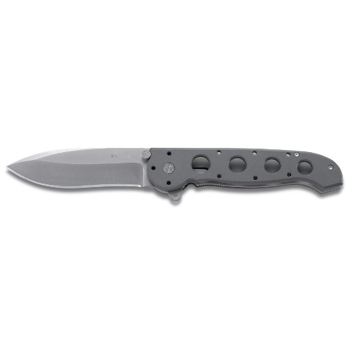Columbia River Knife and Tool's M21-04 Charcoal Gray Folding Knife with Razor-Sharp Edge Spear Point Blade On Sale