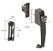 CRL Black Screen and Storm Door Keyed Push Button Latch with Tie Down Screw; 1-3/4 Screw Holes