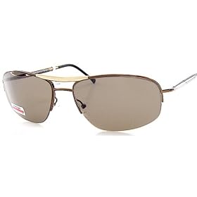 Ferrari Sunglasses FR7 157 FR 7 Shiny Brown Titanium Frame Brown Shades Size: 58-17-130