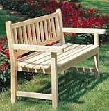 Free Shipping! Solid Cedar American-made 4 foot Classic Garden Bench