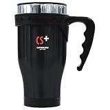 CAPTAIN STAG(キャプテンスタッグ) CS+フタ付ダブルステンレスマグカップ460ml(マットブラック) M-7357