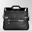 NEW AUTHENTIC COACH BONNIE LEATHER FOLDOVER CONVERTIBLE SHOULDER/BUSINESS TOTE (Black)