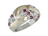 Carzenei - size 8.25 14K Gold Ruby & Diamond Ring - B0002HFY4S