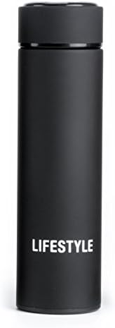 LifeShoppe USA LifeStyle Thermos Flask 16 oz with Tea Filter - Multiple Colors Available (Black)