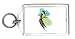 Keychain with wild, paradise, life, widow, birds, genus, paradisea, bird, vidua