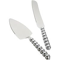 Wilton Silver Beaded Cake Knife and Server Set