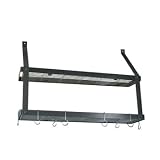 Double Bookshelf Rack - Hammered Steel, Chrome