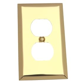 American Tack 163DBR Duplex Wallplate with Bright Brass Finish by American Tack
