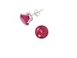 Sterling Silver 8mm Round CZ Fashion Birthstone Earring in 4 Prong Setting, July