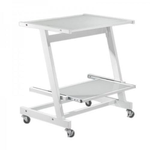 Zeus Computer Cart (White) (28.74"H x 26.77"W x 19.09"D)