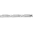 14K White Gold Man's Links Bracelet - 8.5 inches