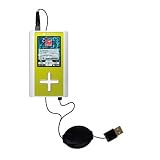 Retractable USB Cable for the Toshiba Gigabeat F10 MEGF10 with Power Hot Sync and Charge capabilities - Gomadic Brand w/ TipExchange Technology