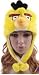 Angry Birds Plush YELLOW BIRD Bomber Animal Face Hat w/Pom Poms