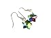 Faceted Star Shape Crystal Glass Dangle Earrings with a Vitrail Coating