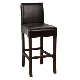 BEST York Brown Leather Counter 26-Inch Bar Stool by Best