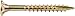 Screw Products, Inc. YTX-08112-5 Gold Star Interior Star Drive Wood Screws