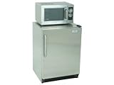 Summit MRF67SSTB 5.3 cu. ft. Compact Refrigerator with 0.7 cu. ft. Midsized Microwave, Glass Shelves, Manual Defrost Freezer and Towel Bar Handle