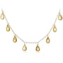 14k Yellow Gold, November Birthstone, Citrine Briolette Station Necklace, 16"