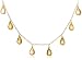 14k Yellow Gold, November Birthstone, Citrine Briolette Station Necklace, 16"
