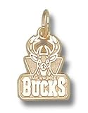 Milwaukee Bucks New Logo 3/8" Gold Plated Charm/Pendant
