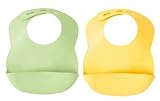Kiddopotamus Bibbity Rinse And Roll Bib Green & Yellow 2-Pack