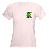 Kiss Me I’m Irish Hat Funny Women’s Light T-Shirt by CafePress