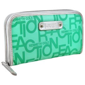 Turquoise Nylon Clutch Wallet