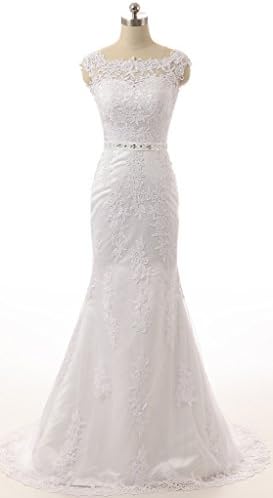 HoneeyGirl Real Picture Cap Sleeves Mermaid Lace Wedding Dressese Bridal Gowns